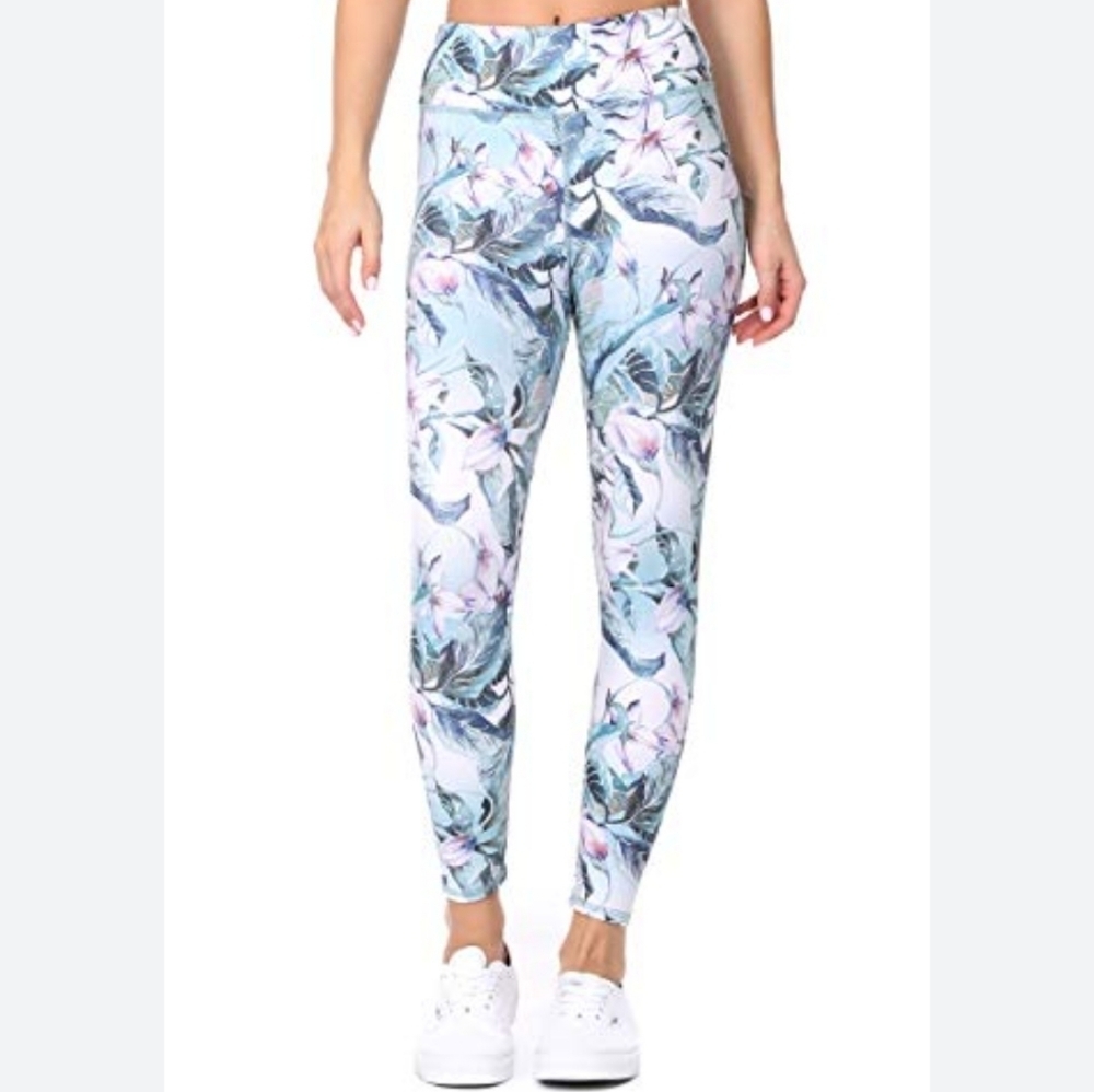 EVCR High Waisted Leggings - 7/8 Length Athletic Tummy Control